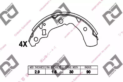 Комлект тормозных накладок DJ PARTS BS1071